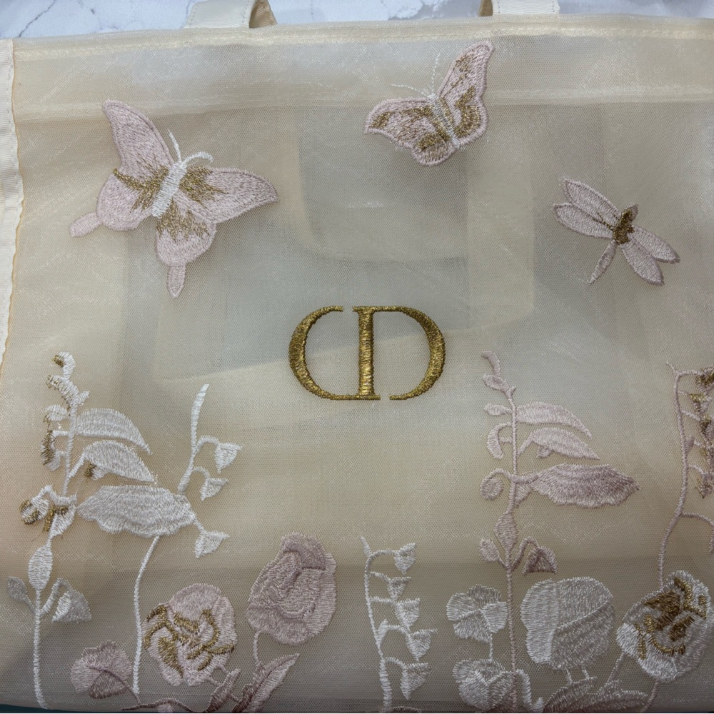 Dior Embroidered Sheer Tote